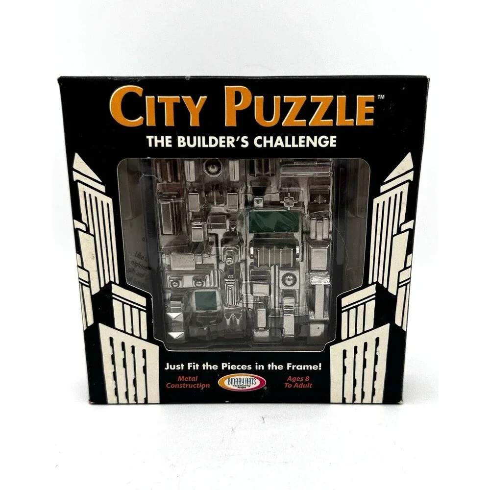 City Puzzle: The Builder's Challenge Metal Construction Binary Arts Architecture